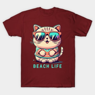 Beach Life Cool Cat T-Shirt